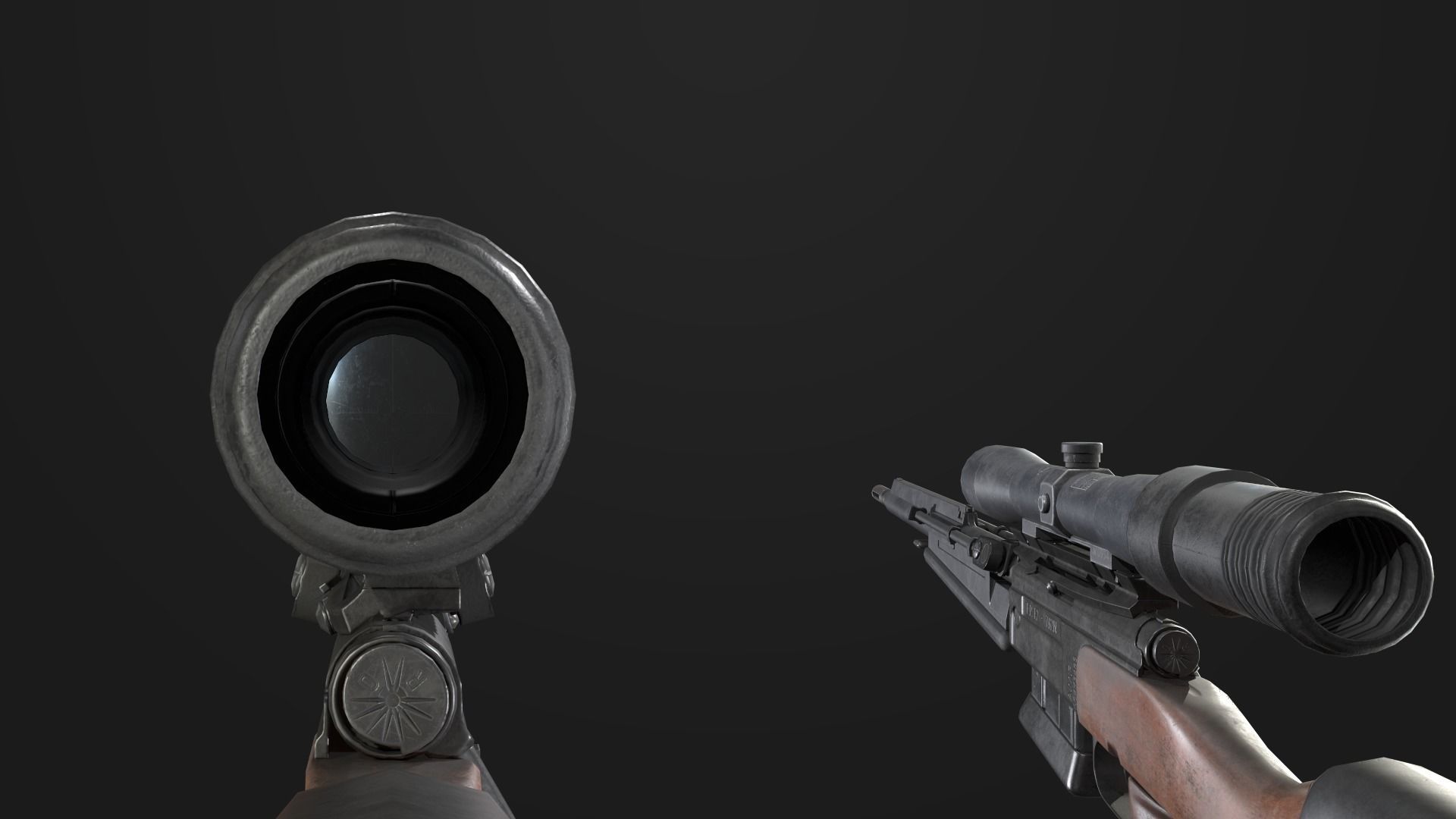 FR-F2 Sniper Rifle Low-poly 3D model_8