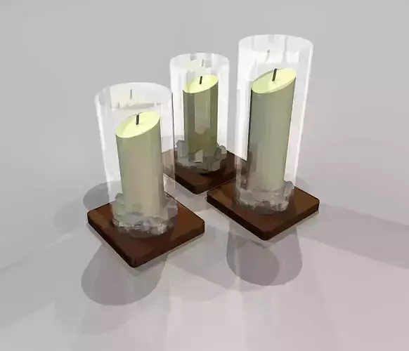 Candle set three holders