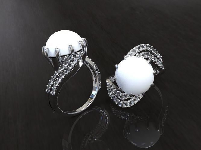 RING SOPHISTICATED PEARL-1001 3D print model