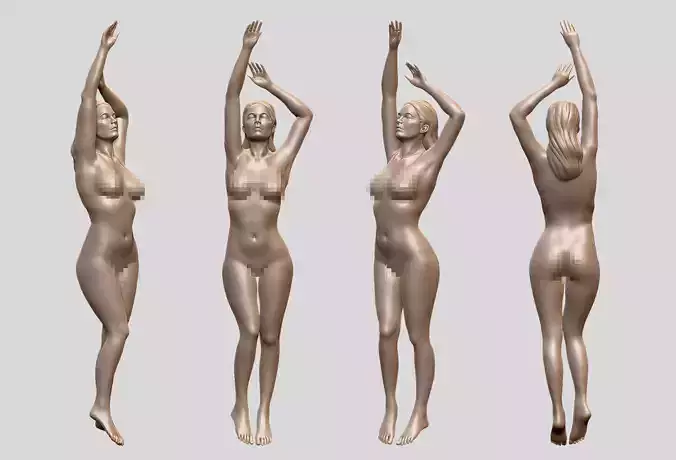 Sexy female model 3D print 3D print model