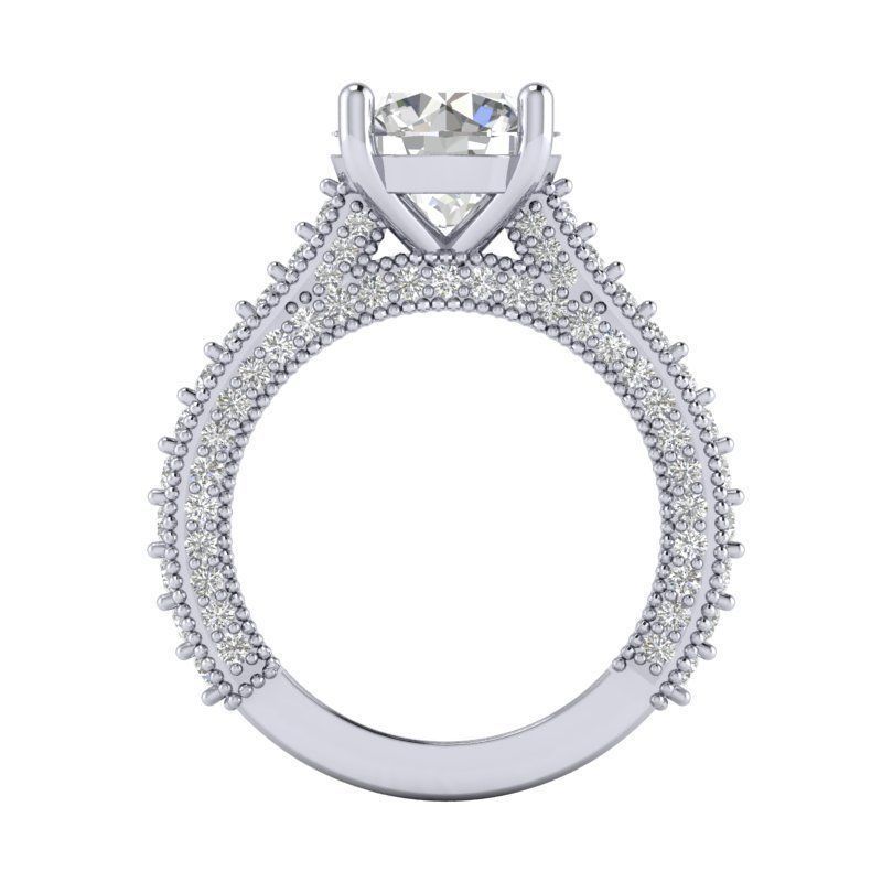 DER-1465a diamond engagement ring gold 3D print model_2