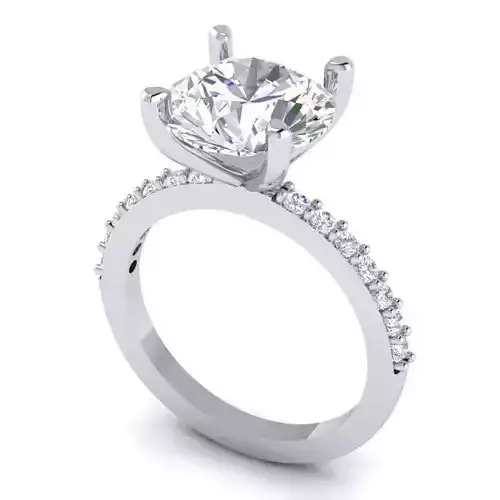 DER-1458-1 solitaire diamond engagement ring gold