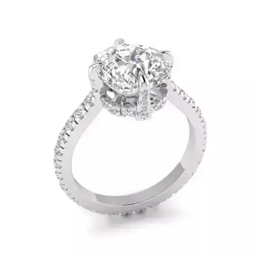 DER-1455a cushion cut diamond engagement ring