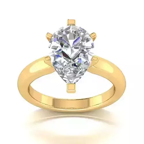 1450a pear shaped diamond engagement ring gold