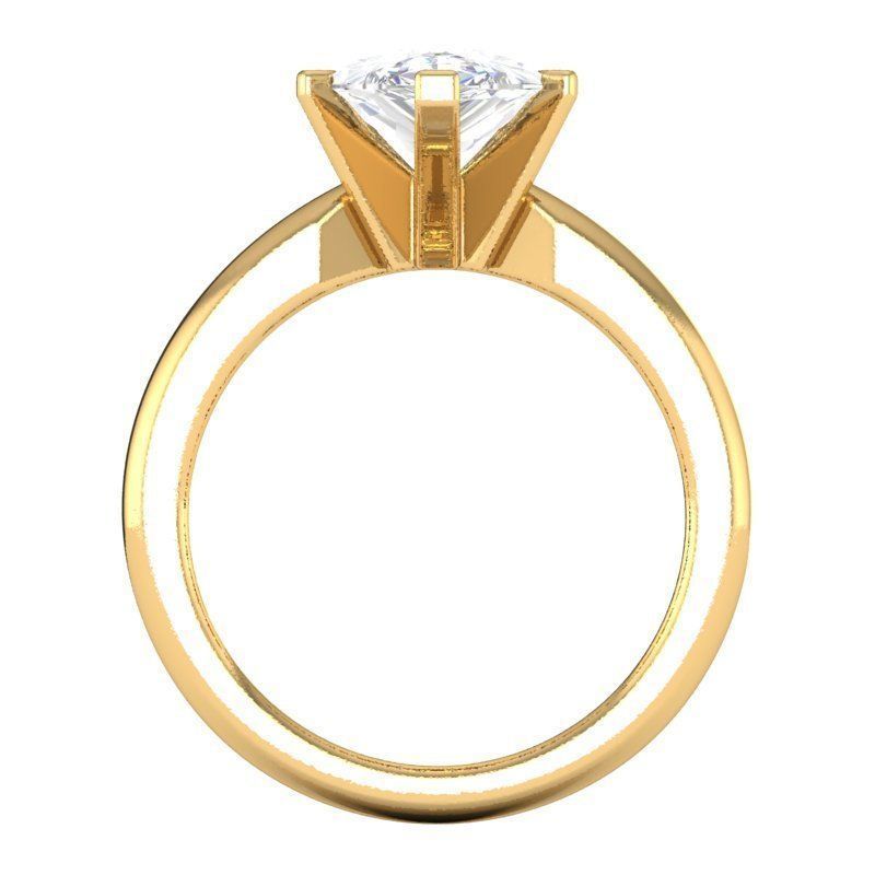 1450a pear shaped diamond engagement ring gold 3D print model_2