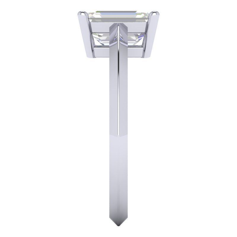 14451 emerald cut diamond solitaire engagement ring 3D print model_3