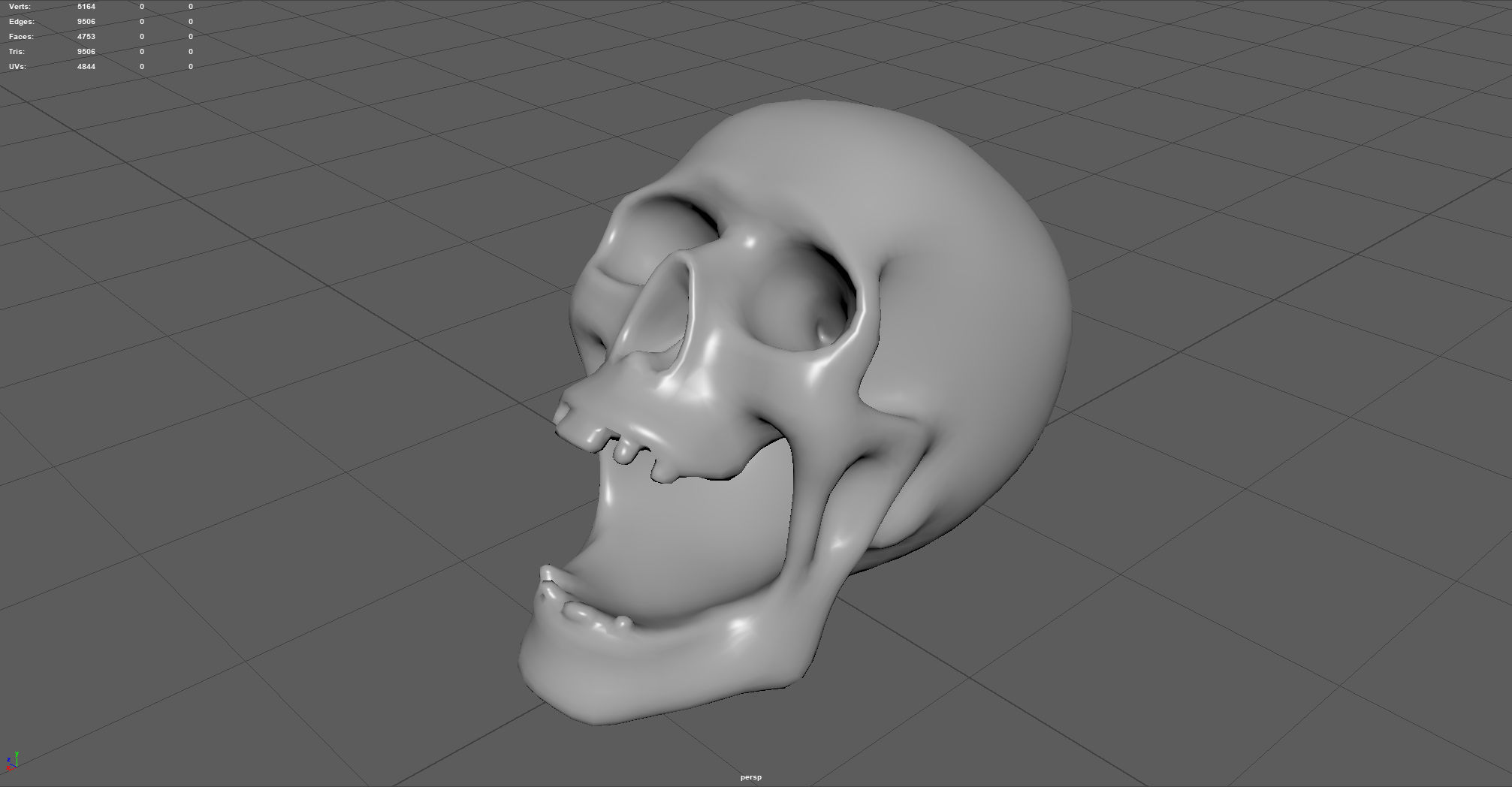 Skull Low poly Low-poly 3D model_6