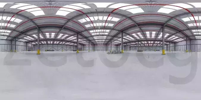 HDRI - Industrial Warehouse Interior 7