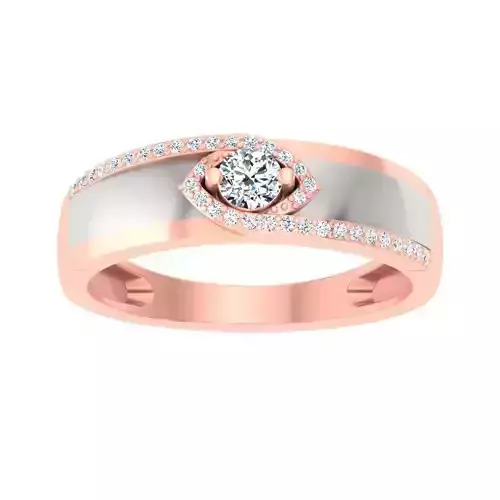AL1ZE-C1-CB09-G two rose gold wedding rings with diamonds