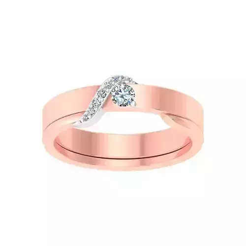 AL1ZE-C1-CB074-L rose gold wedding ring with diamonds