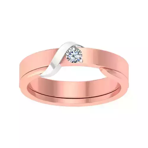 AL1ZE-C1-CB074-G two rose gold wedding rings with diamonds