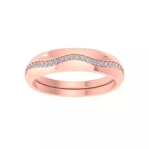 AL1ZE-C1-CB061-G two rose gold wedding bands with diamonds