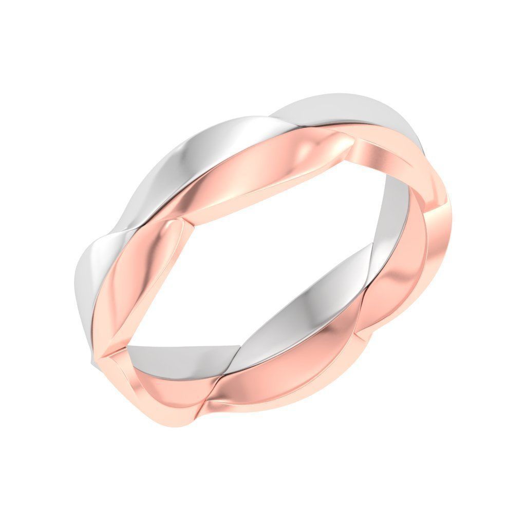 AL1ZE-C1-CB043-G twisted wedding band in rose and gold 3D print model_3