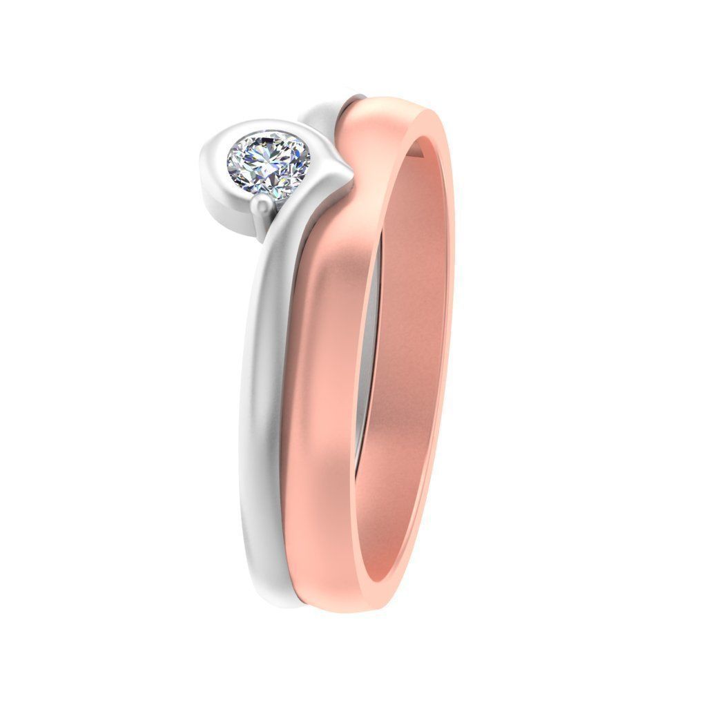 AL1ZE-C1-CB04-G two rose gold wedding rings with diamonds 3D print model_4