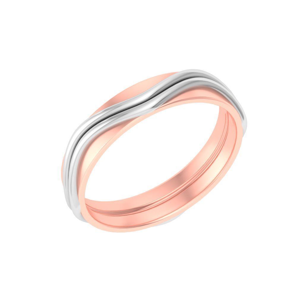 AL1ZE-C1-CB038 two rose gold and gold wedding rings 3D print model_6