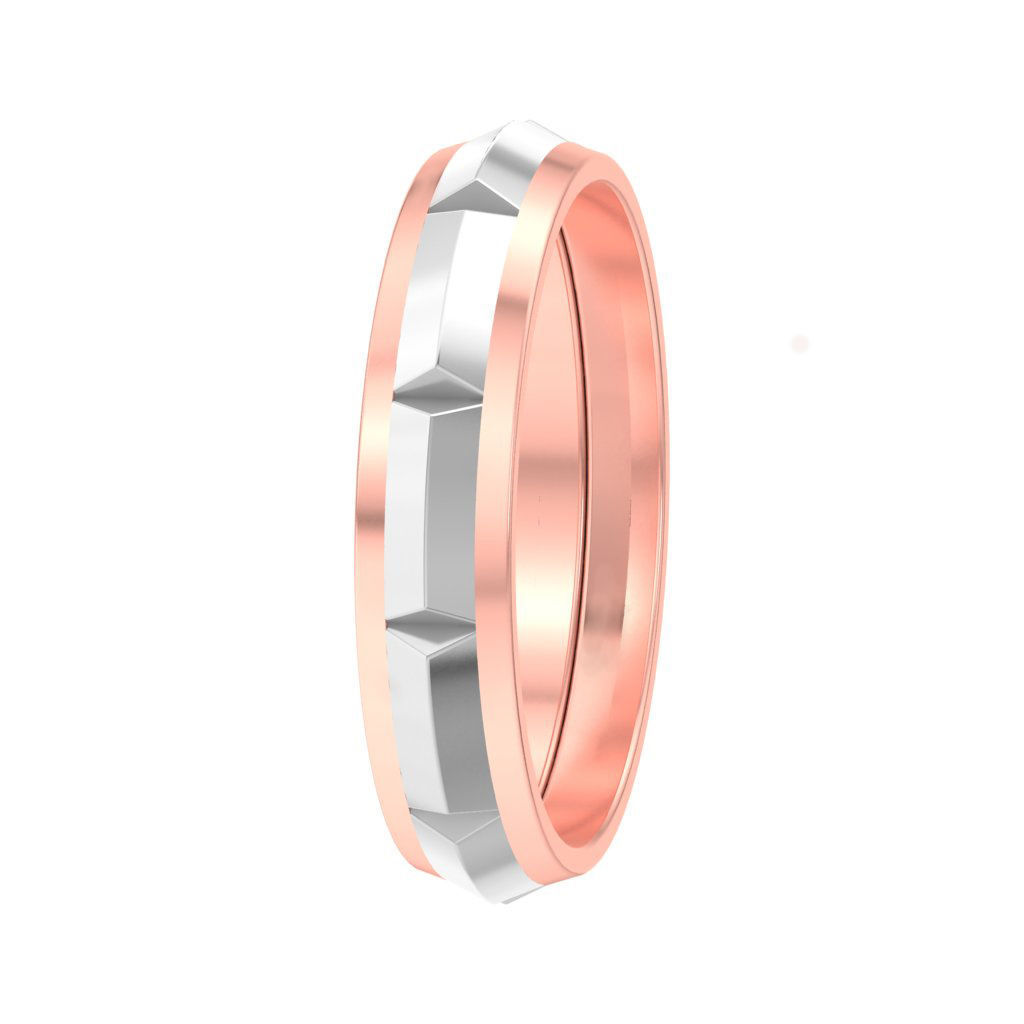 AL1ZE-C1-CB034-G rose gold and gold wedding band 3D print model_4