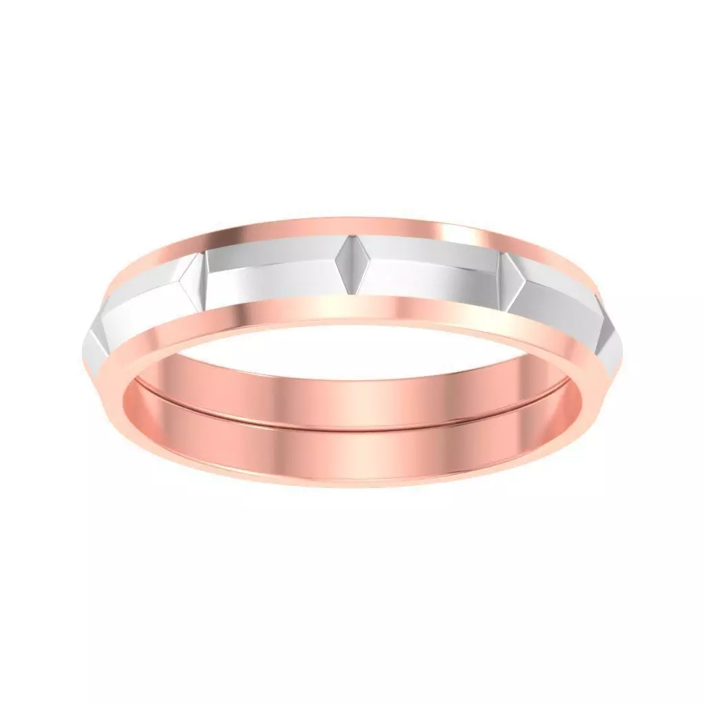 AL1ZE-C1-CB034-G rose gold and gold wedding band 3D print model_0