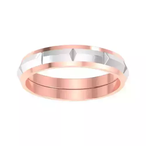 AL1ZE-C1-CB034-G rose gold and gold wedding band 3D print model