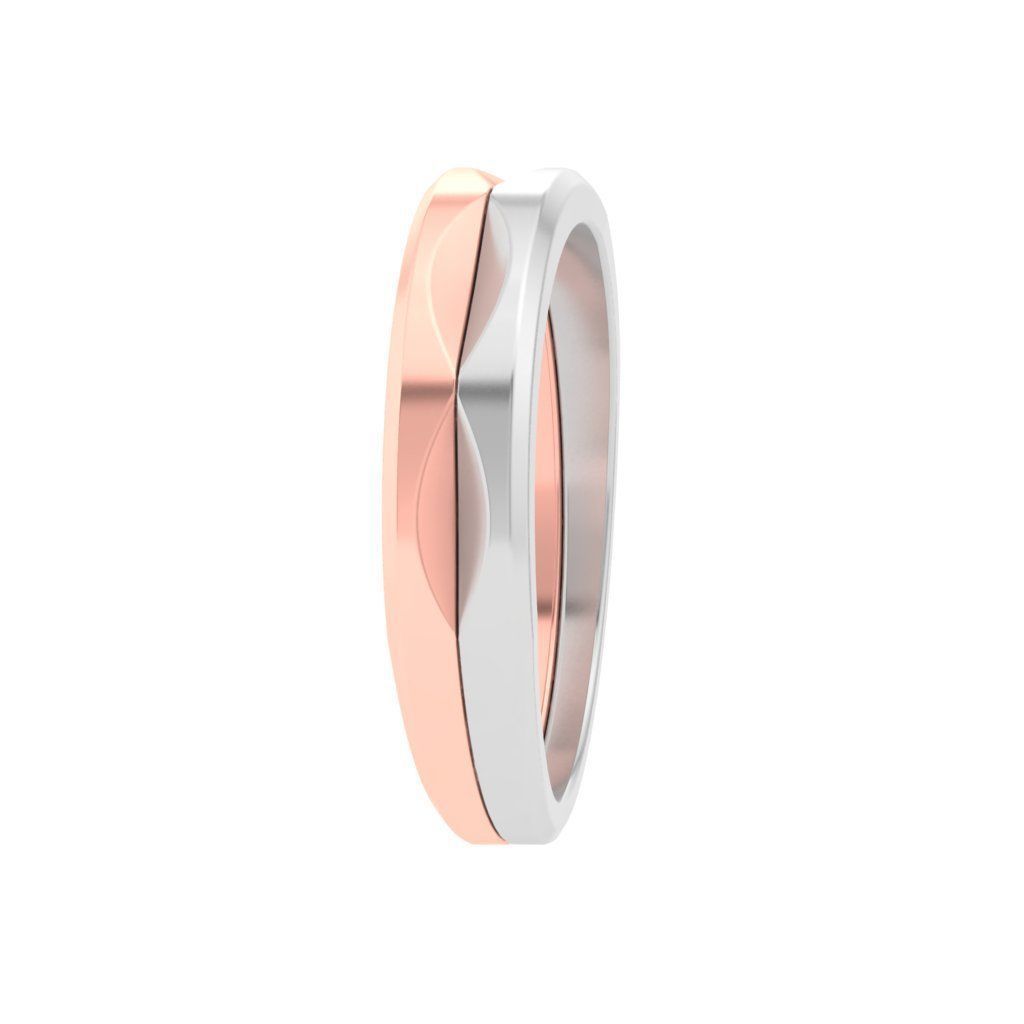 AL1ZE-C1-CB033 rose gold and gold wedding band 3D print model_2
