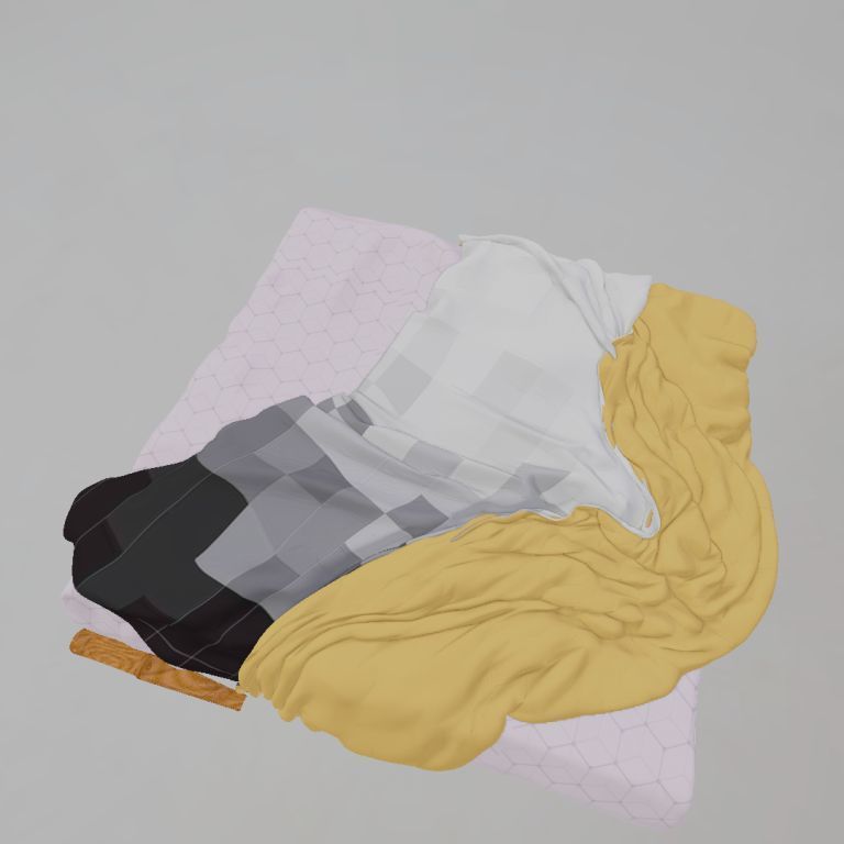 full bedroom scene  packed with alot of models  3D model_24