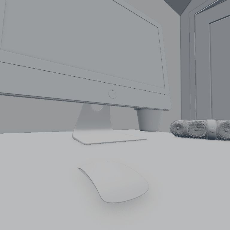 full bedroom scene  packed with alot of models  3D model_13