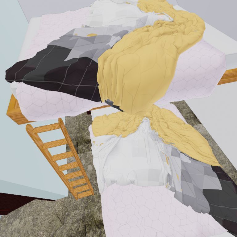 full bedroom scene  packed with alot of models  3D model_3