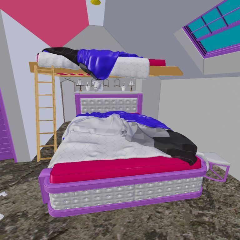 full bedroom scene  packed with alot of models  3D model_31