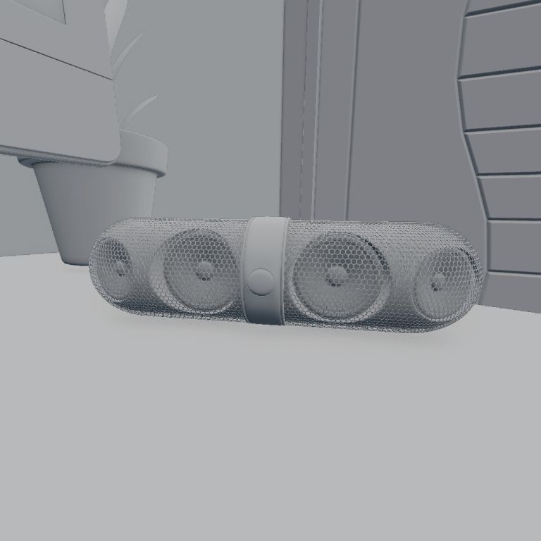 full bedroom scene  packed with alot of models  3D model_16