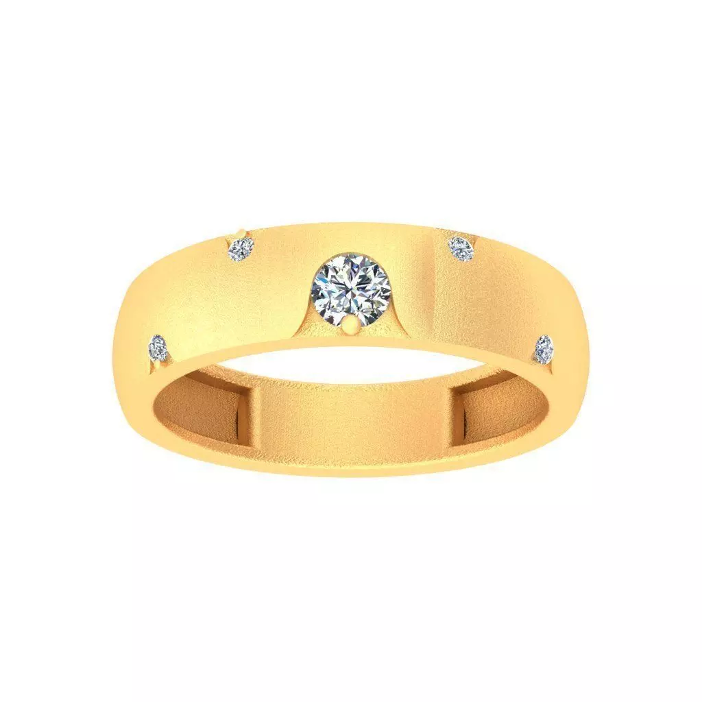 AL1ZE-C1-CB03-L gold wedding rings with diamonds 3D print model_0