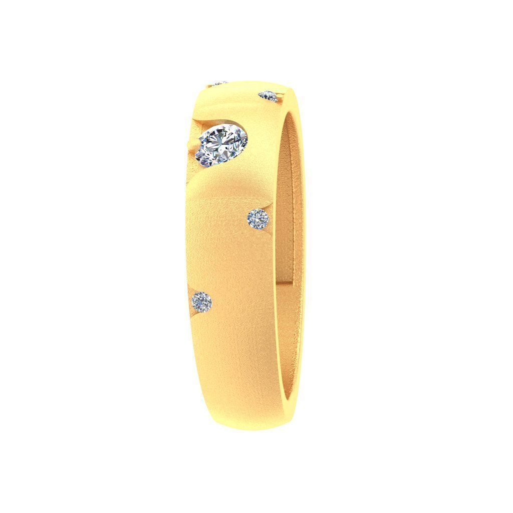 AL1ZE-C1-CB03-G gold wedding band with diamonds 3D print model_3