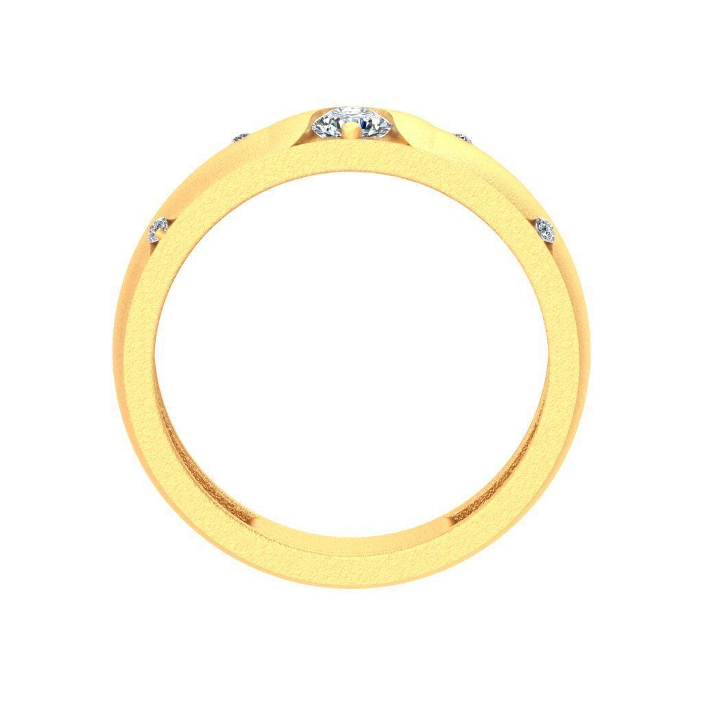 AL1ZE-C1-CB03-G gold wedding band with diamonds 3D print model_2