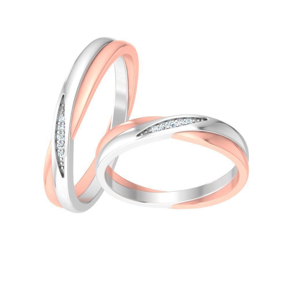 AL1ZE-C1-CB029-L two tone diamond ring gold and rose gold 3D print model_1