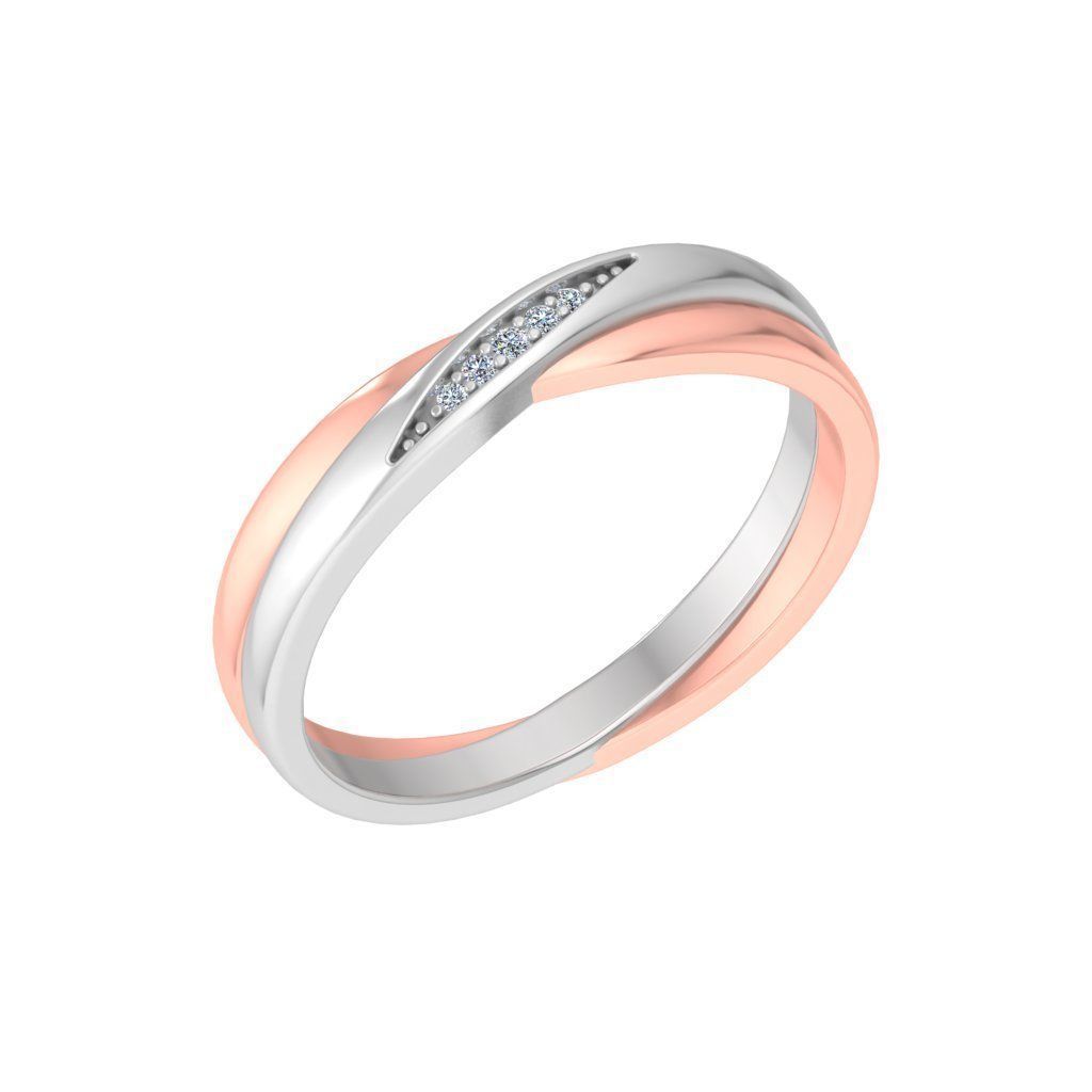 AL1ZE-C1-CB029-L two tone diamond ring gold and rose gold 3D print model_4
