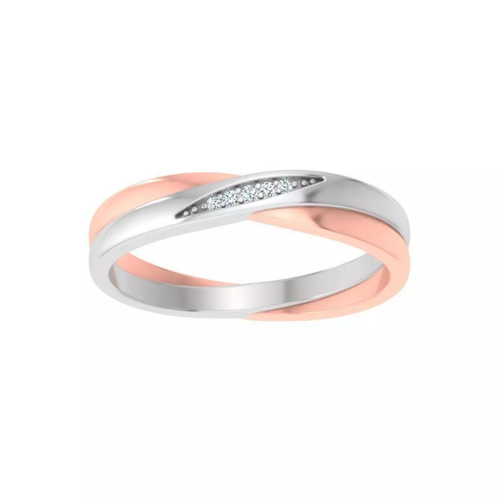 AL1ZE-C1-CB029-G two tone diamond ring gold and rose gold 3D print model_0