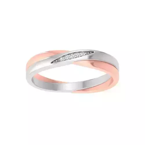 AL1ZE-C1-CB029-G two tone diamond ring gold and rose gold 3D print model