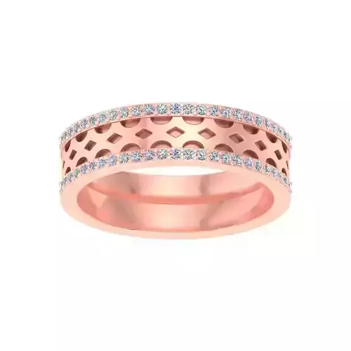 AL1ZE-C1-CB025-L elegant rose gold ring with diamonds