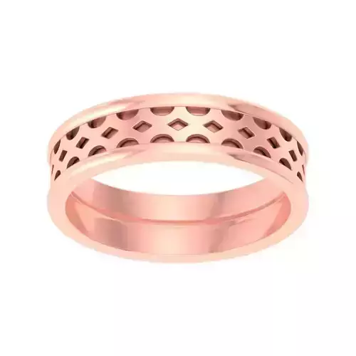AL1ZE-C1-CB025-G rose gold ring with intricate pattern