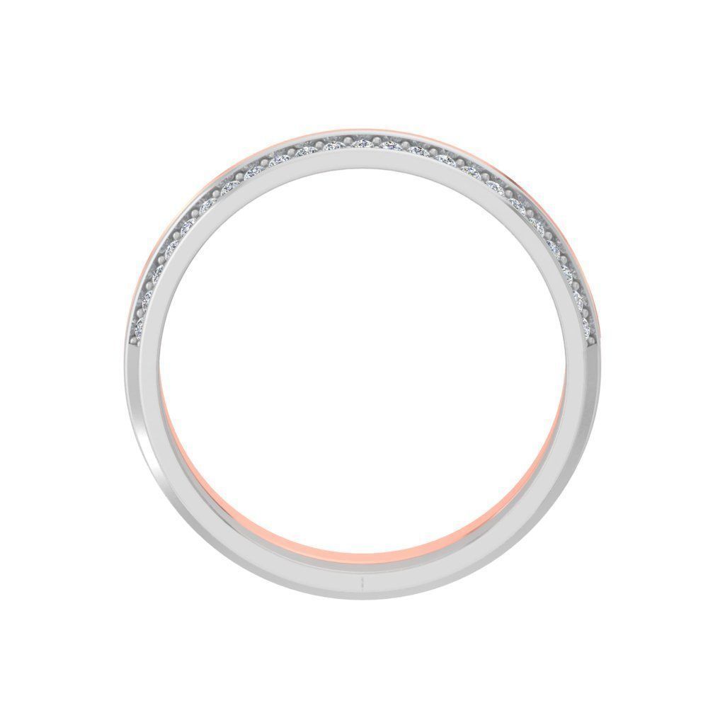 AL1ZE-C1-CB02-L gold and rose gold wedding band with two rows... 3D print model_2