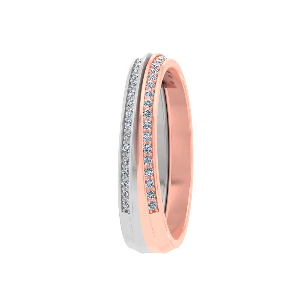 AL1ZE-C1-CB02-L gold and rose gold wedding band with two rows... 3D print model_3