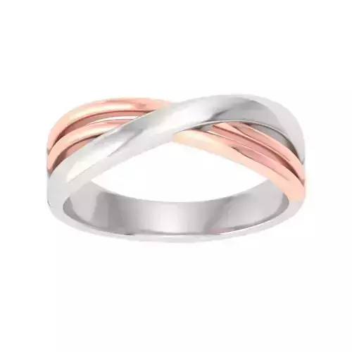 AL1ZE-C1-CB017-G two tone gold and rose gold ring