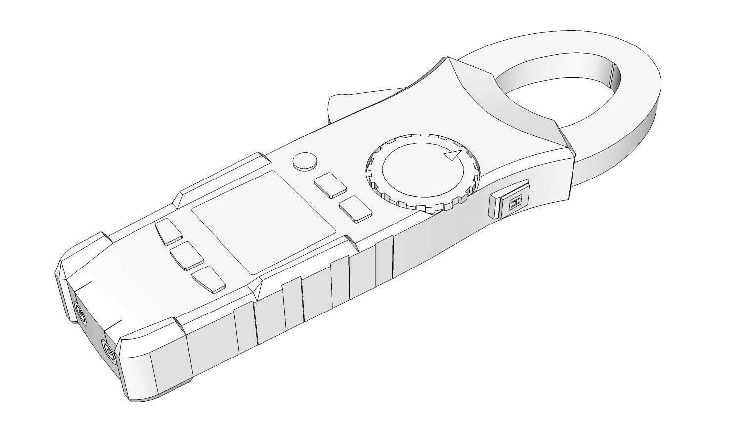 Multimeter Ammeter  3D model_9
