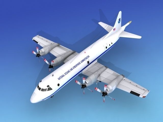 Lockheed P-3 Orion NOAA Hp 3D model_9