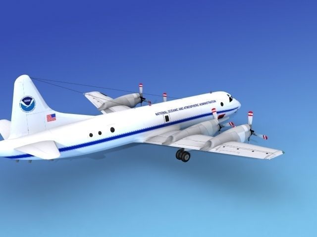 Lockheed P-3 Orion NOAA Hp 3D model_6