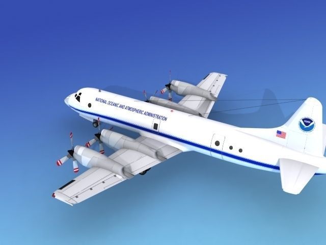 Lockheed P-3 Orion NOAA Hp 3D model_11