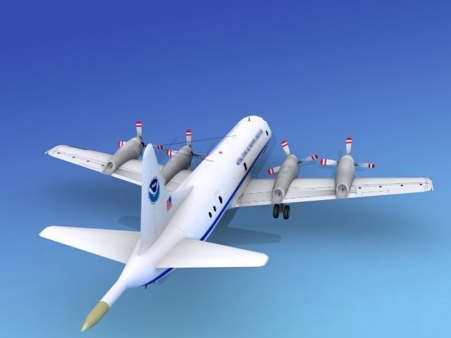 Lockheed P-3 Orion NOAA Hp 3D model_7