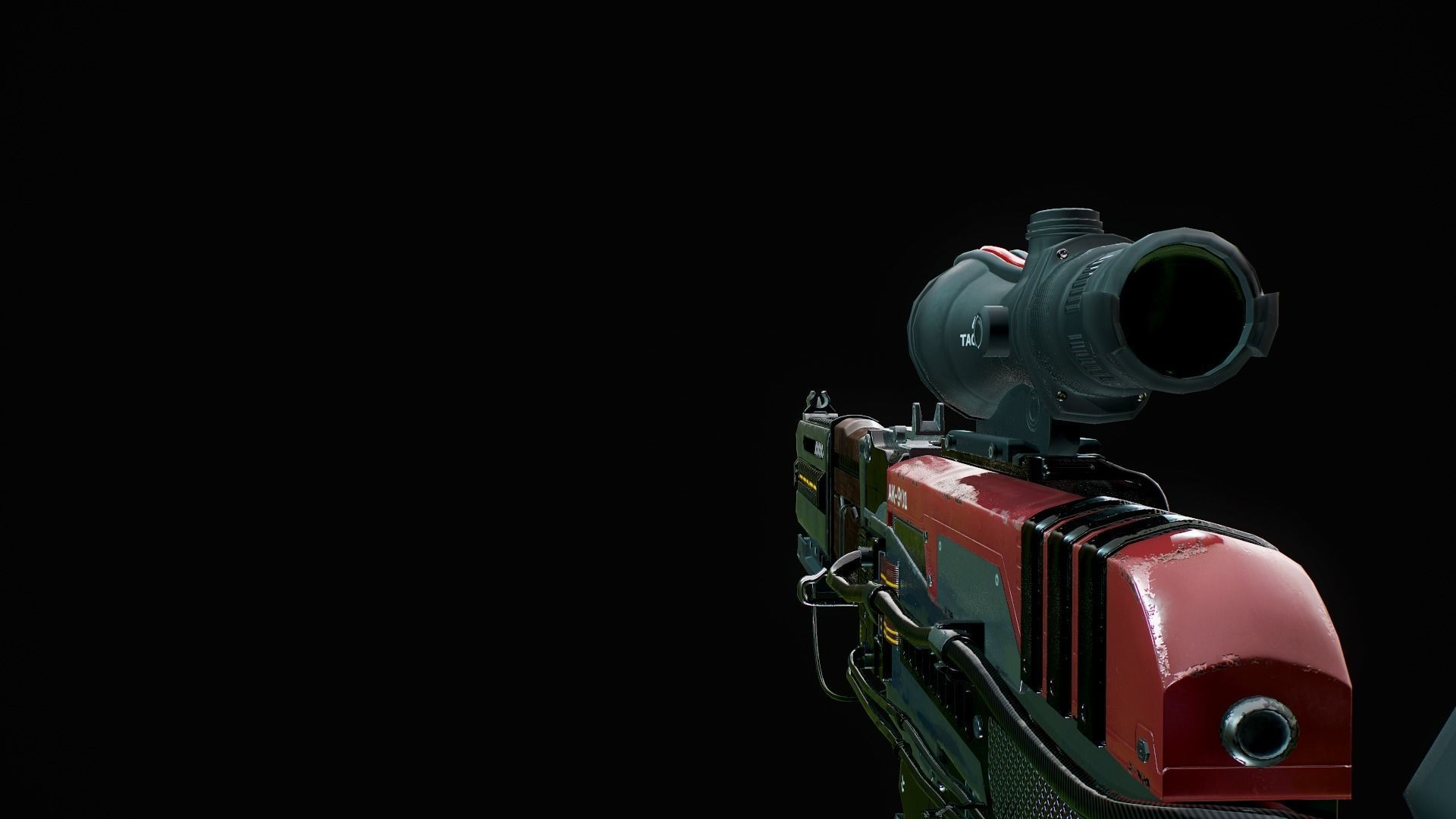 Assault Rifle - AK Volkodav Low-poly 3D model_22