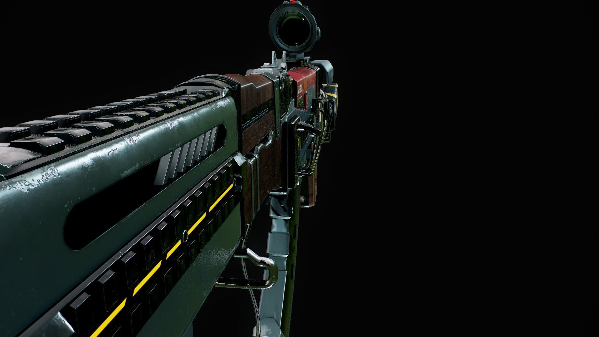 Assault Rifle - AK Volkodav Low-poly 3D model_21