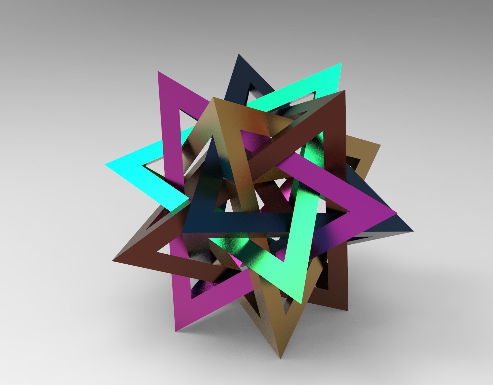 Prickly Dodecahedron 3D model_4