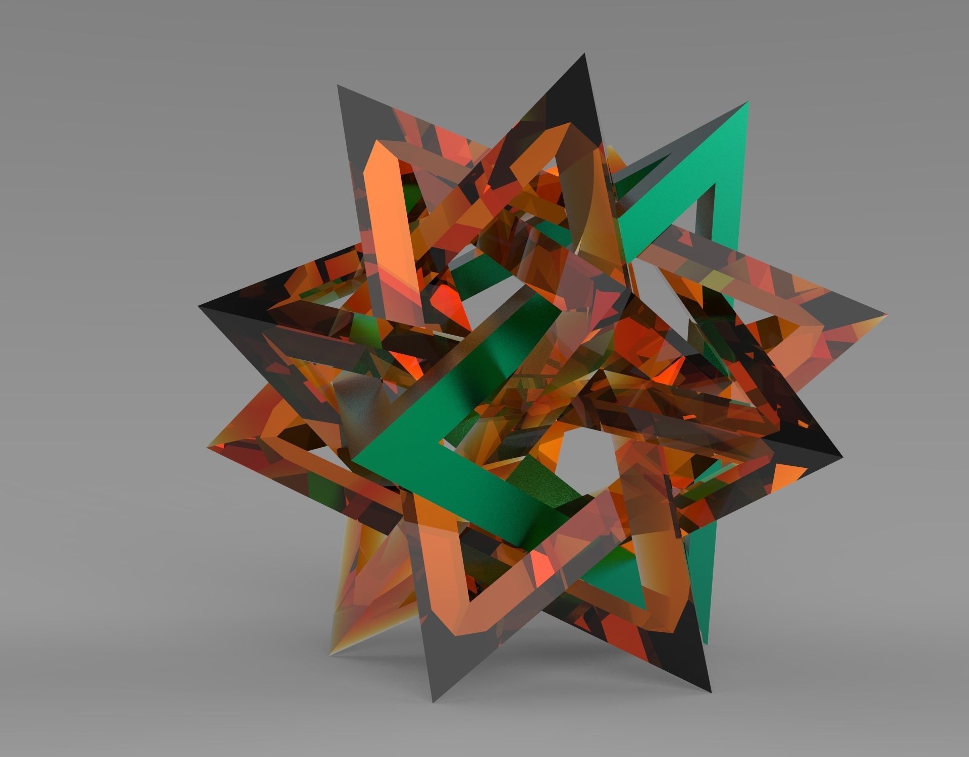 Prickly Dodecahedron 3D model_5