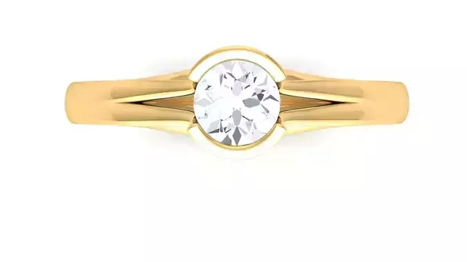D36624 gold ring with oval cut diamond